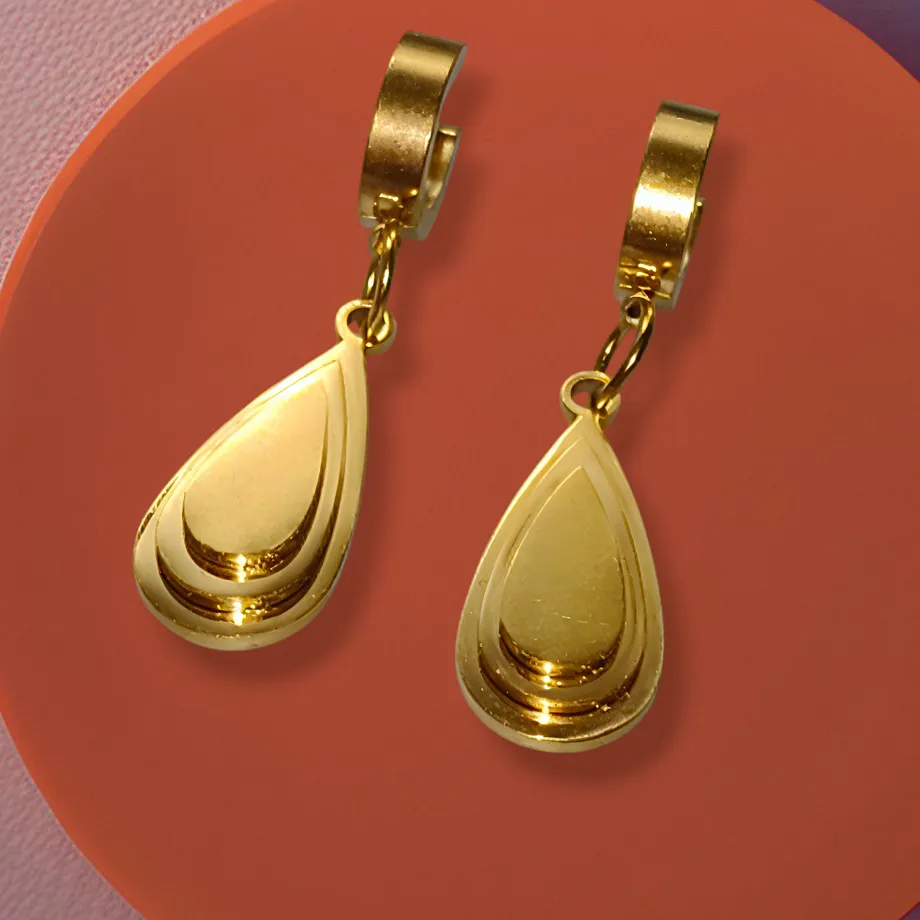 Σκουλαρίκια Γυναικεία Σταγόνα Ατσάλι